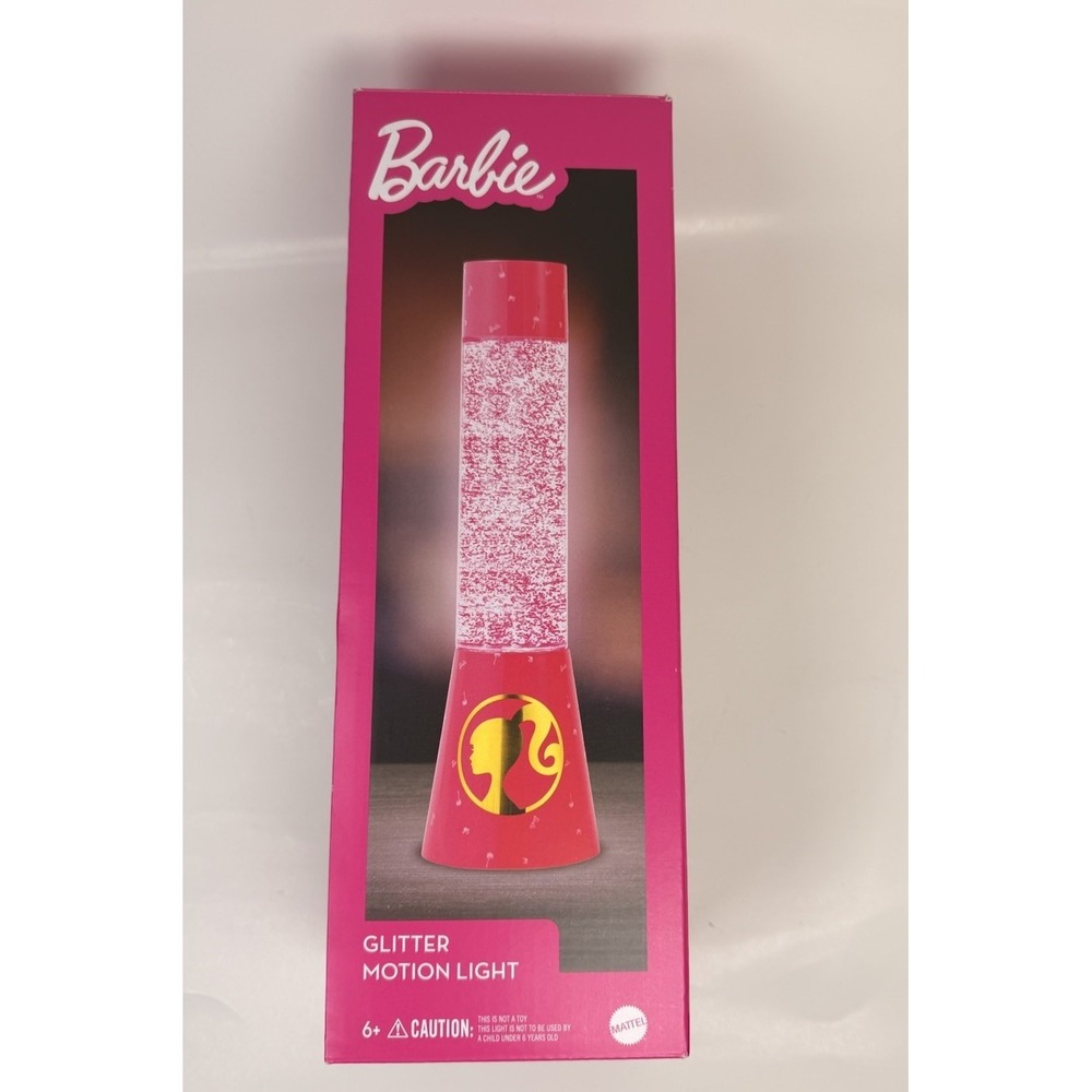 Barbie Glitter Motion Light Flow Lamp NEW Pink Kids Room Decor